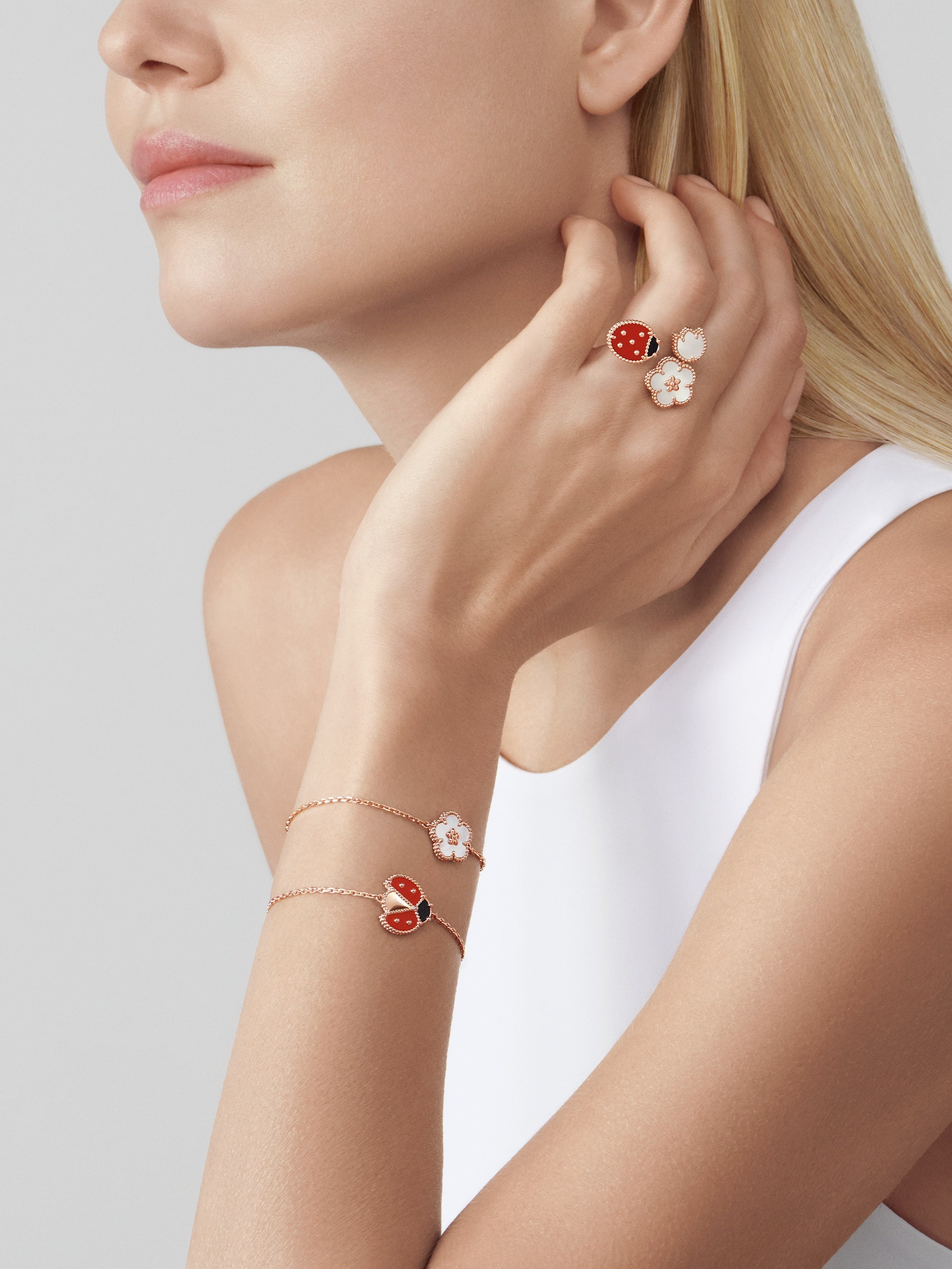 Lucky Spring Plum Blossom 18K Gold Bracelet
