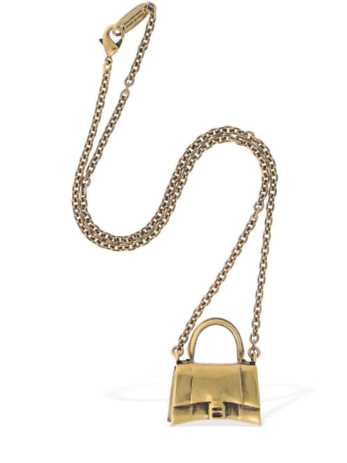 Balenciaga Hourglass Bag 18K Gold Necklace