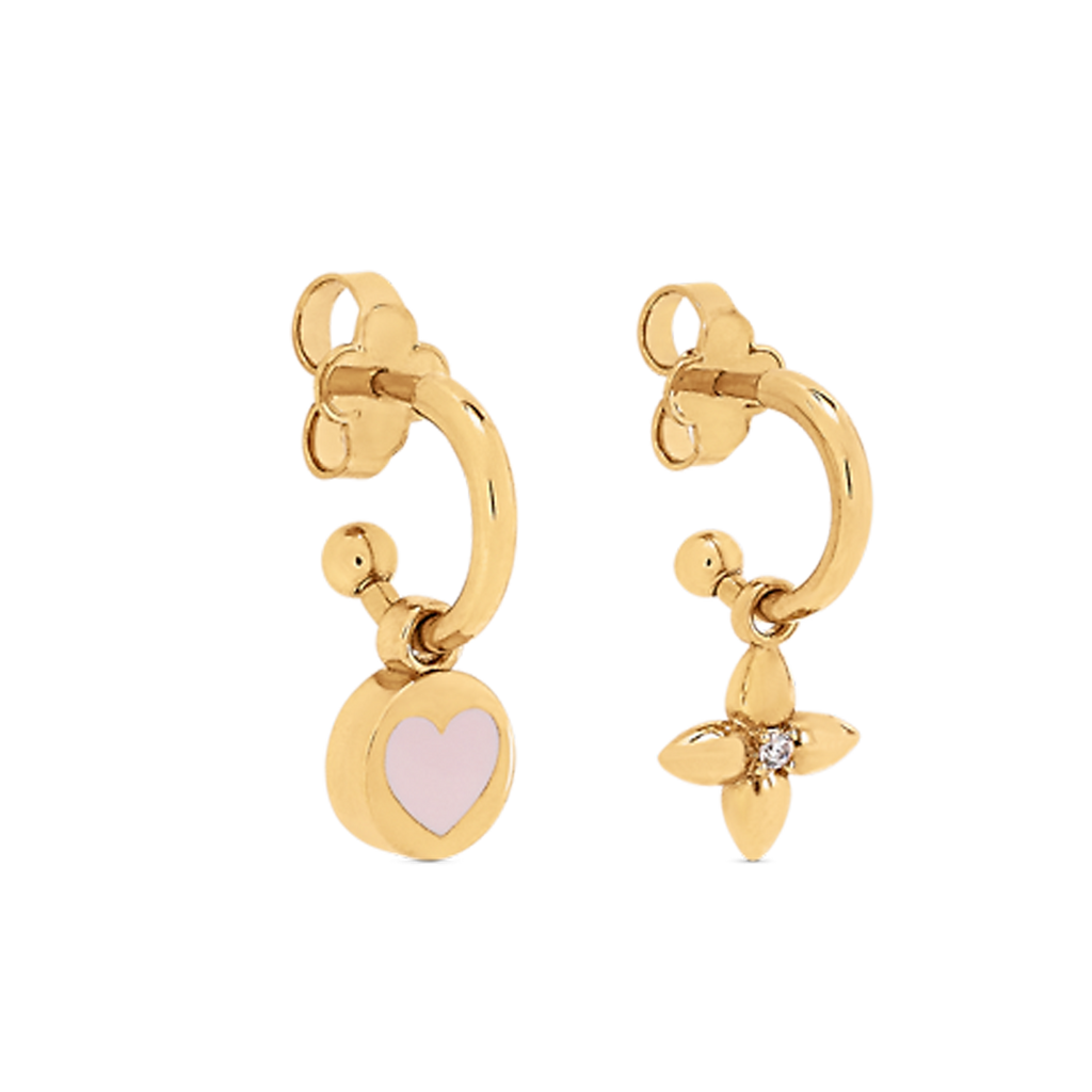 Louis Vuitton Iconic Heart 18K Gold Earrings