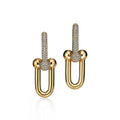 Tiffany HardWear Large Link Diamonds 18K Gold Earrings