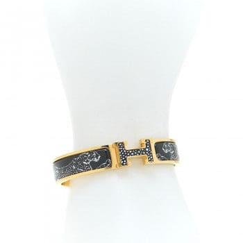 Hermes Guepards Clic Clac 18K Gold Bracelet