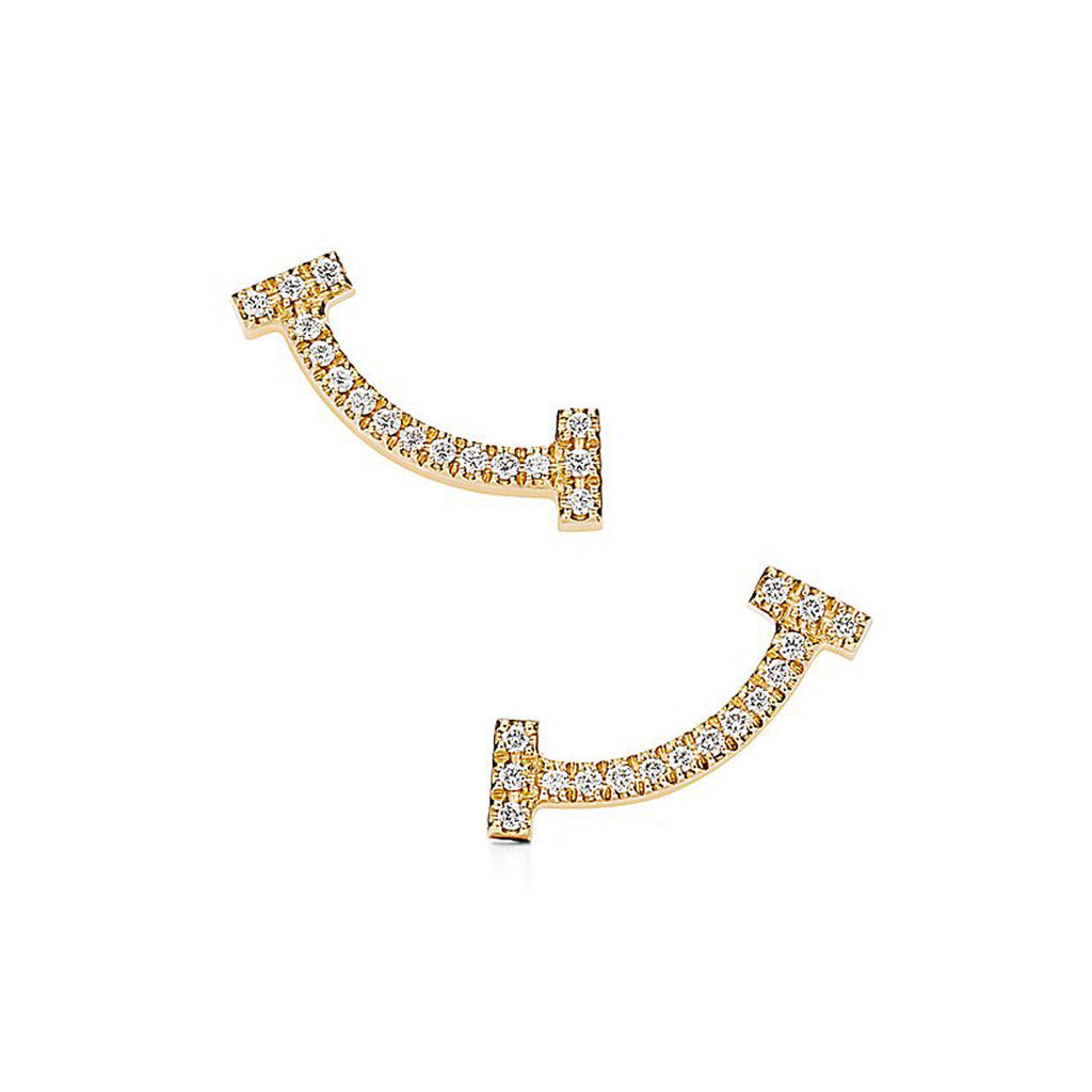Tiffany Smile Diamonds 18K Gold Earrings