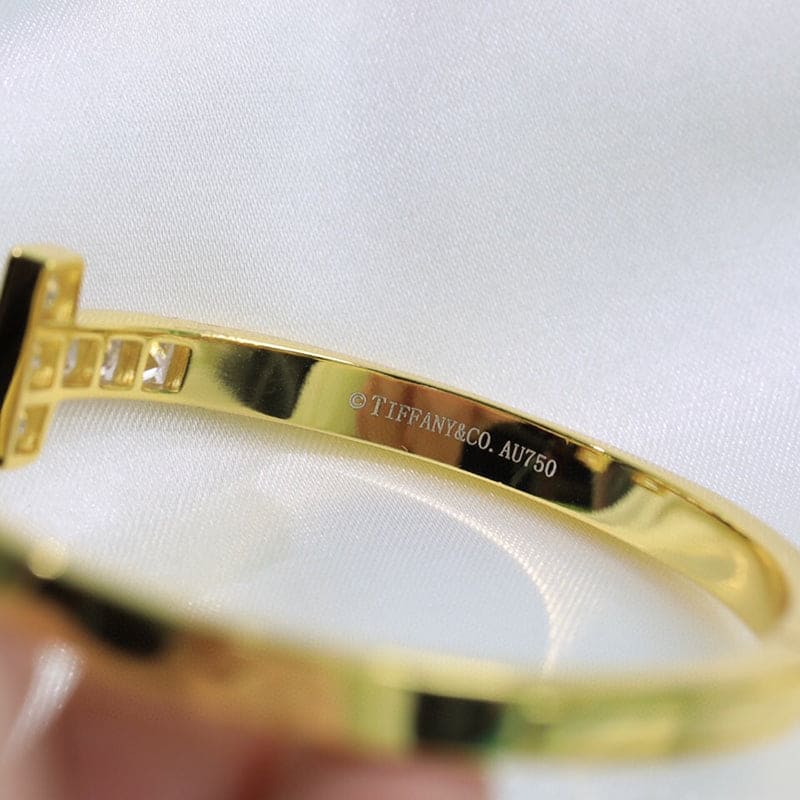 Tiffany Diamond Square 18K Gold Bracelet