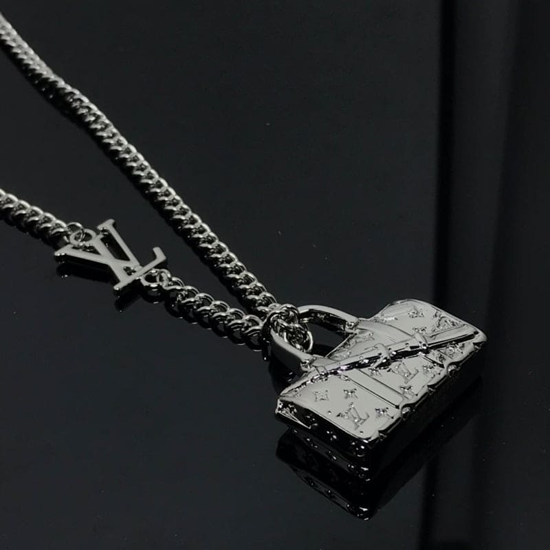 Louis Vuitton Monogram Chain Bag 18K Gold Necklace