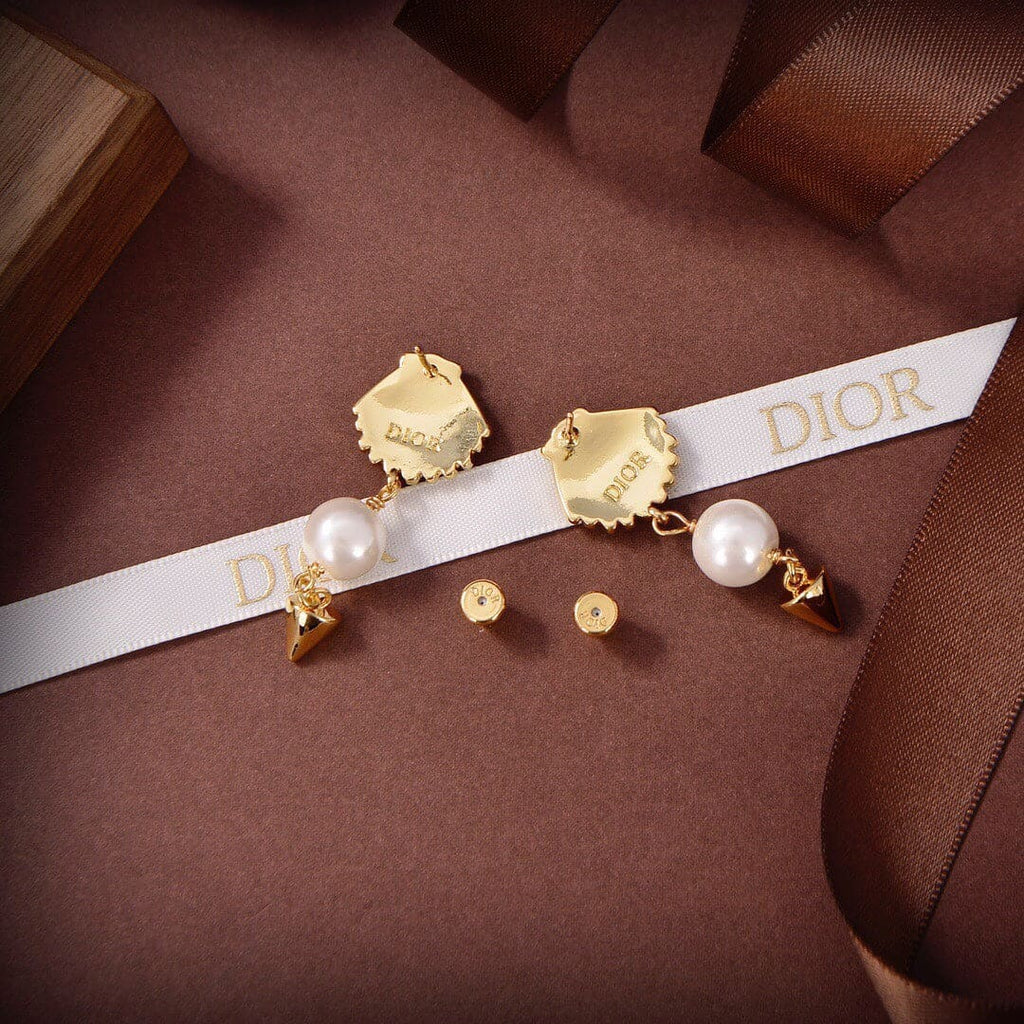 Dior Sea Garden 18K Gold Earrings