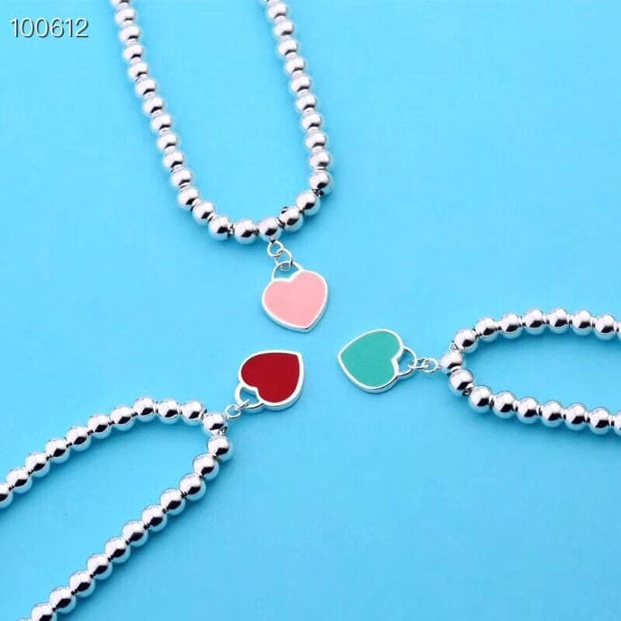 Tiffany Return to Blue Heart Tag Bead 18K Gold Bracelet
