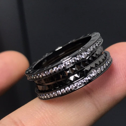 B.zero1 Black Ceramic 18K Gold Ring