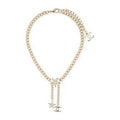 Chanel Rhinestone Star Chain 18K Gold Necklace