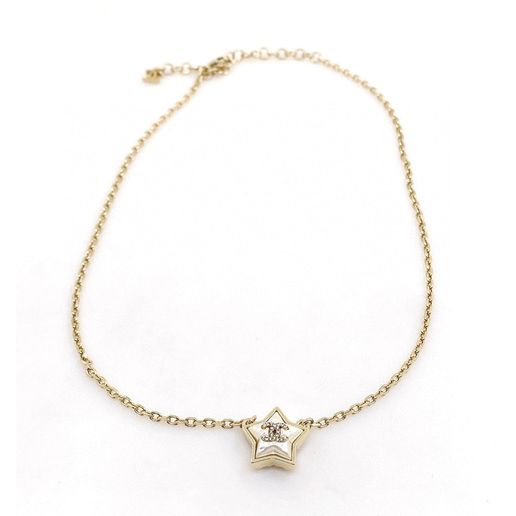 Chanel Star Pearl 18K Gold Necklace