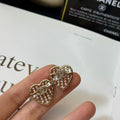 Chanel Pearl Heart 18K Gold Earrings