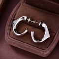 Prada Triangle Open 18K Gold Earrings