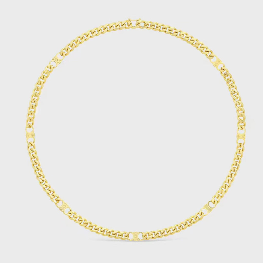 Celine Gourmette Chain 18K Gold Necklace