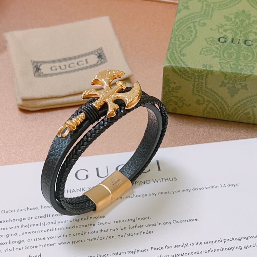 Gucci Double Anger Forrest 18K Gold Bracelet