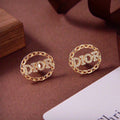 Dior Crystal 18K Gold Earrings