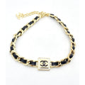 Chanel Leather 18K Gold Necklace