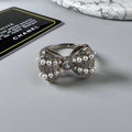 Chanel Bow Tie Pearls 18K Gold Ring