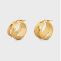 Celine Formes Abstraites Hoops 18K Gold Earrings