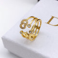 Dior Star Diamonds 18K Gold Ring