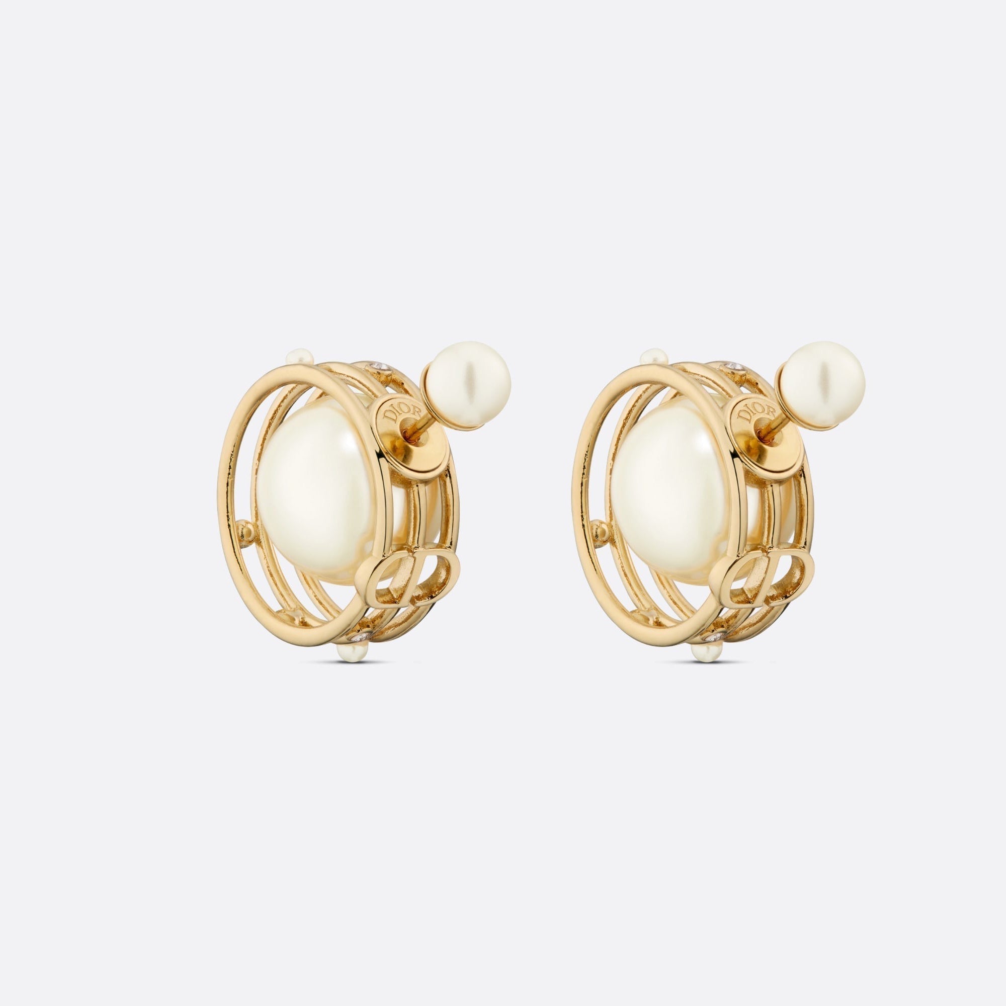 Dior D-Backstage 18K Gold Earrings