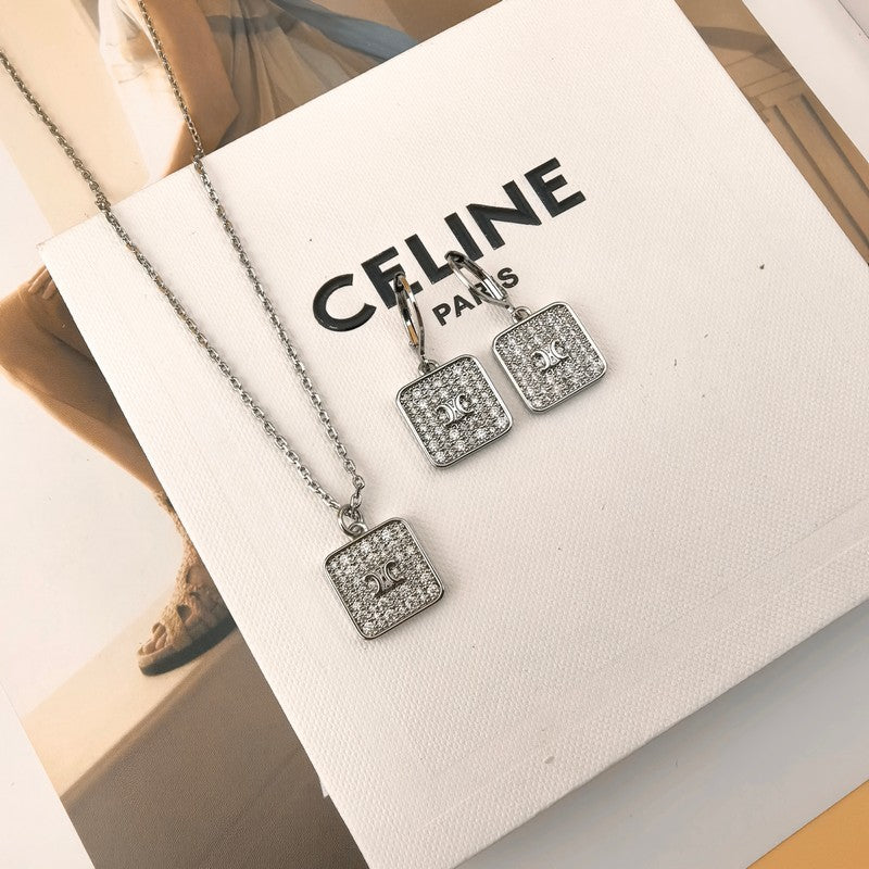 Celine Diamond 18K Gold Earrings