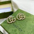 Gucci Double Pearls 18K Gold Earrings