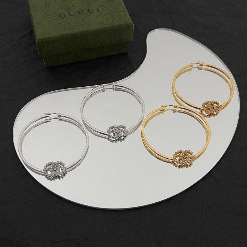 Gucci Double Running Diamond 18K Gold Bracelet
