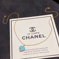 Chanel Blue Heart 18K Gold Necklace