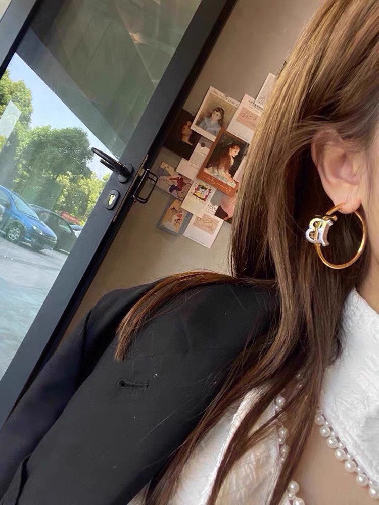 Balenciaga 18K Gold Earrings