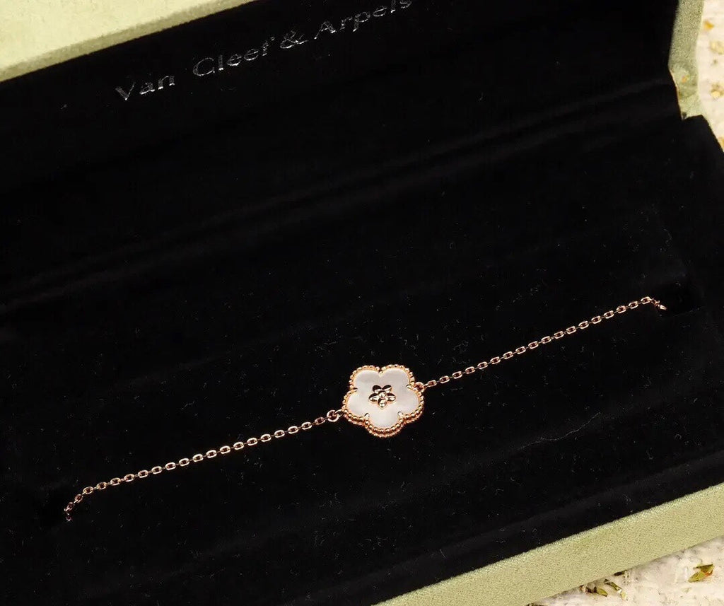 Lucky Spring Plum Blossom 18K Gold Bracelet