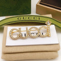 Gucci Double Diamonds 18K Gold Brooch