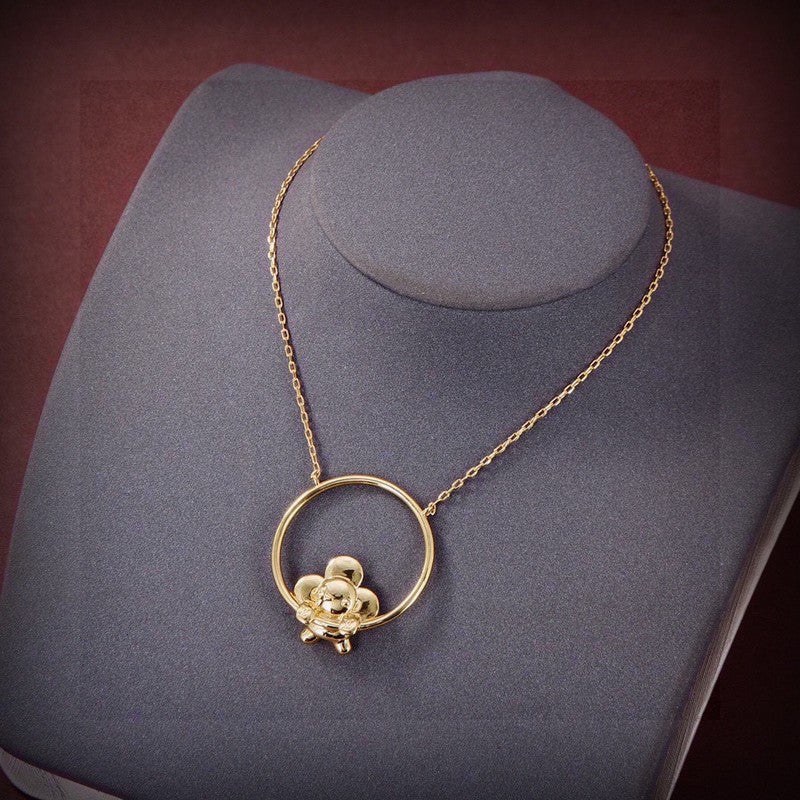 Louis Vuitton Vivienne Swinging 18K Gold Necklace