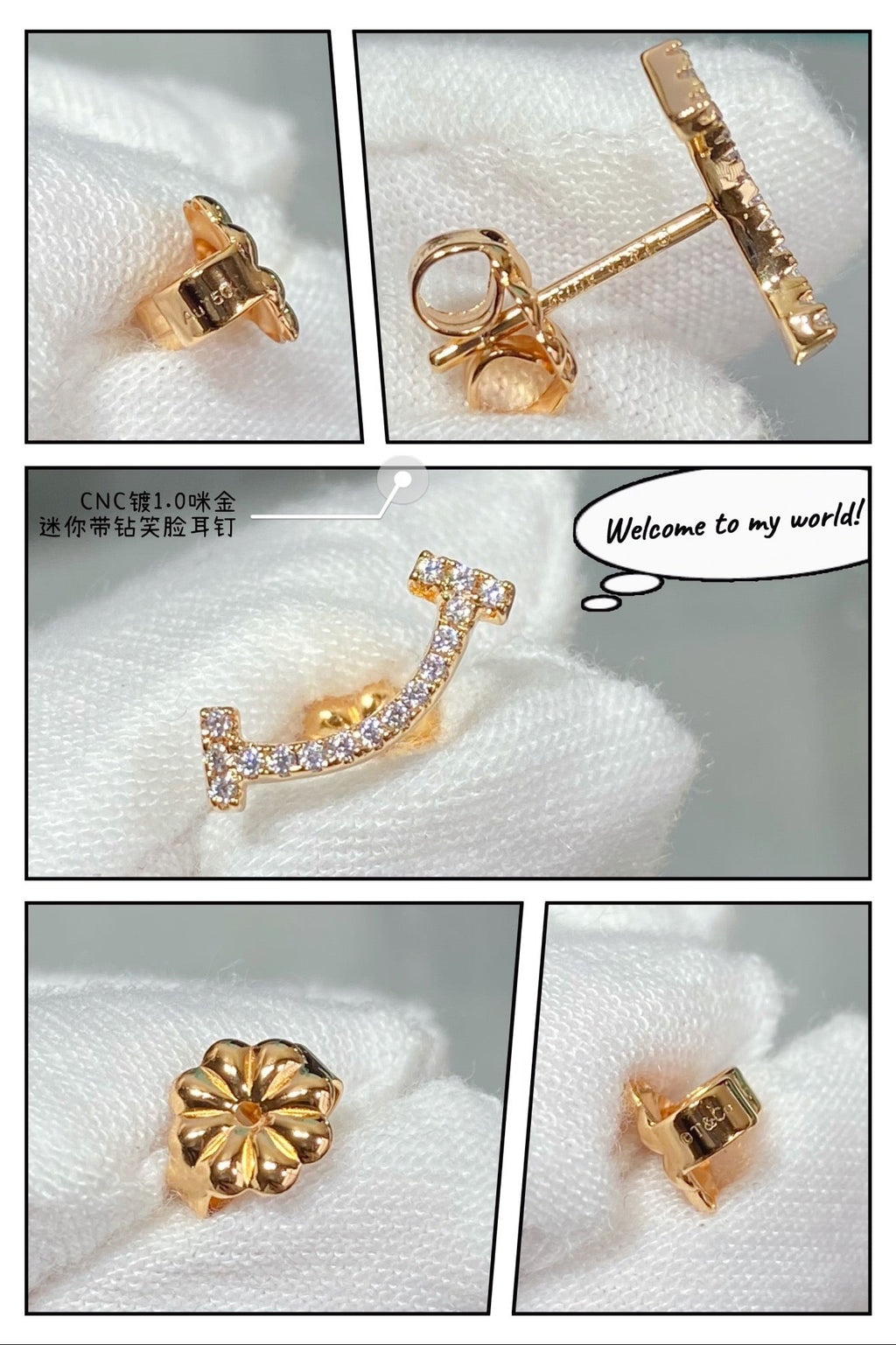 Tiffany Smile Diamonds 18K Gold Earrings