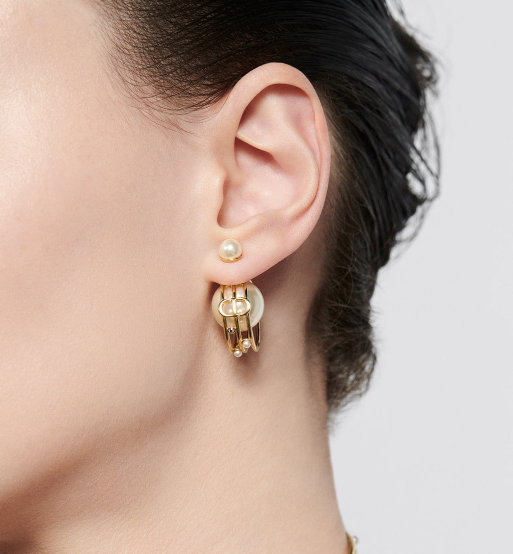 Dior D-Backstage 18K Gold Earrings