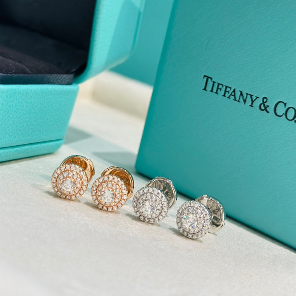 Tiffany Soleste Diamonds 18K Rose Gold Earrings